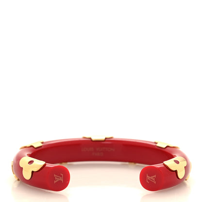 Louis Vuitton LOUIS VUITTON Resin Daily Monogram Bracelet M Red 3 of 4
