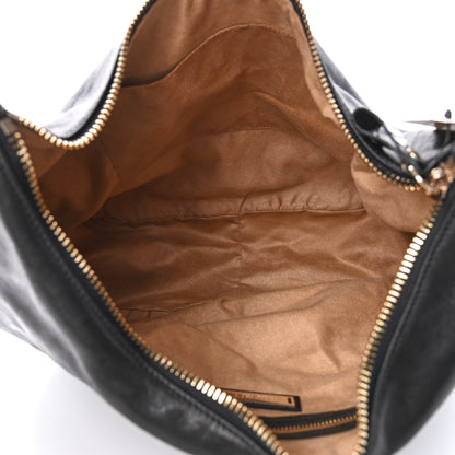 Jimmy Choo Deerskin Snakeskin Solar Hobo Black 4 of 6
