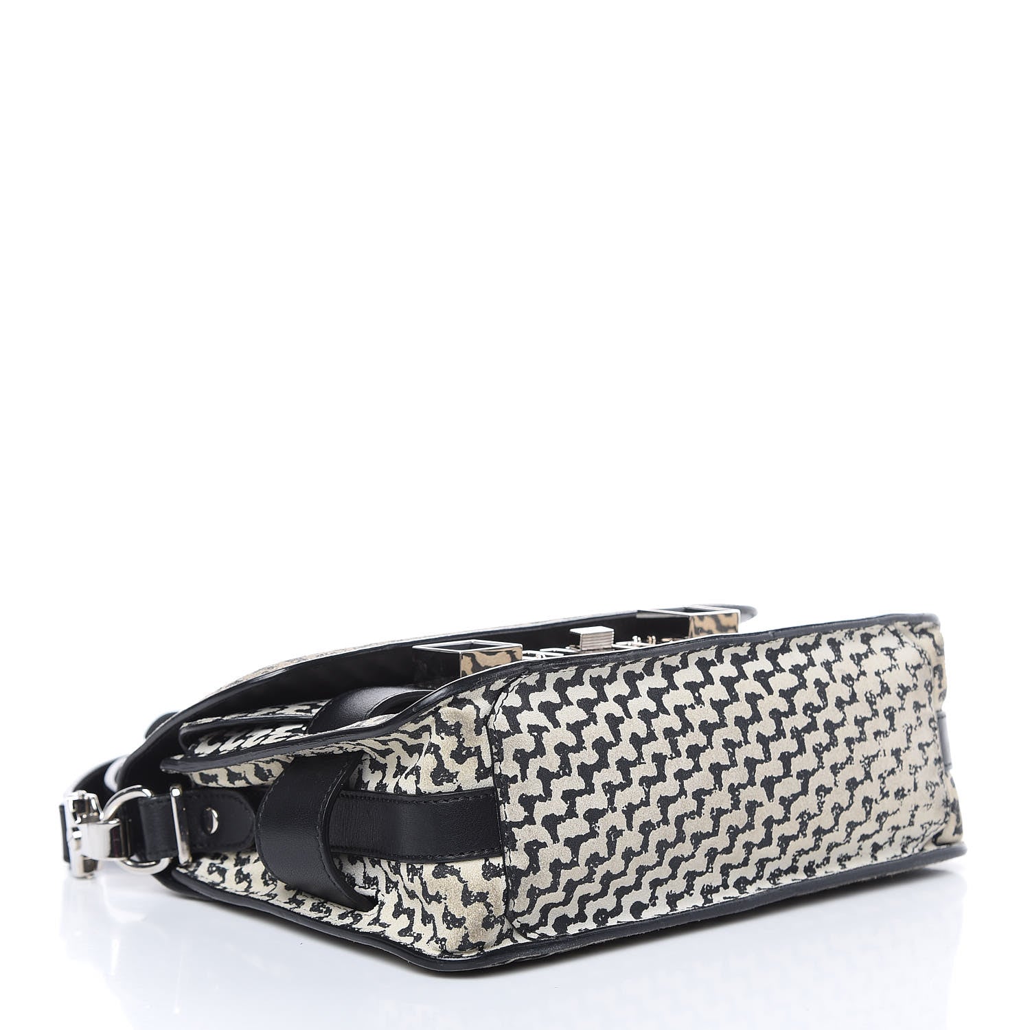 Proenza Schouler Suede Tweed Print Mini PS11 Classic Shoulder Bag Off White 4 of 18