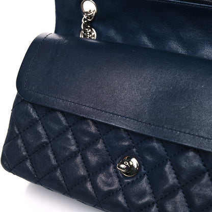 Chanel Lambskin Quilted Medium Double Flap Bijoux Chain Navy 8 of 23