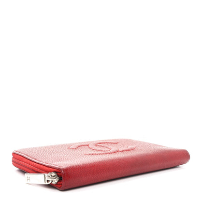 Chanel Caviar Large CC Timeless Zip Around Organizer Wallet Red 4 of 10