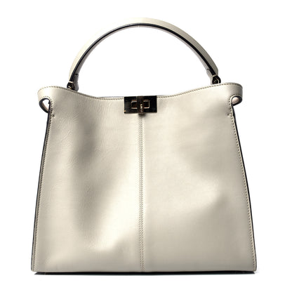 Fendi Vitello Seta Century Medium Peekaboo X-Lite Mandorlo Blueberry 1 of 4
