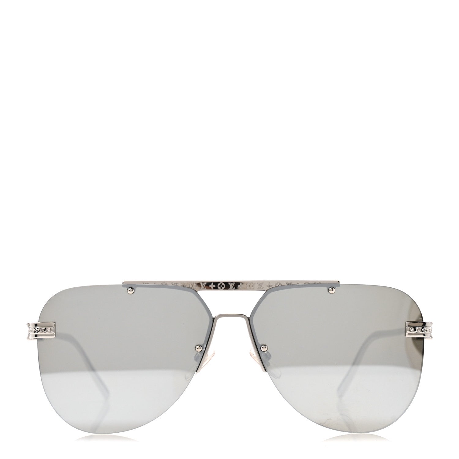 Louis Vuitton Metal LV Ash Sunglasses Z1262W SIlver 2 of 7