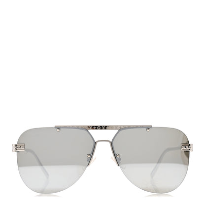Louis Vuitton Metal LV Ash Sunglasses Z1262W SIlver 2 of 7