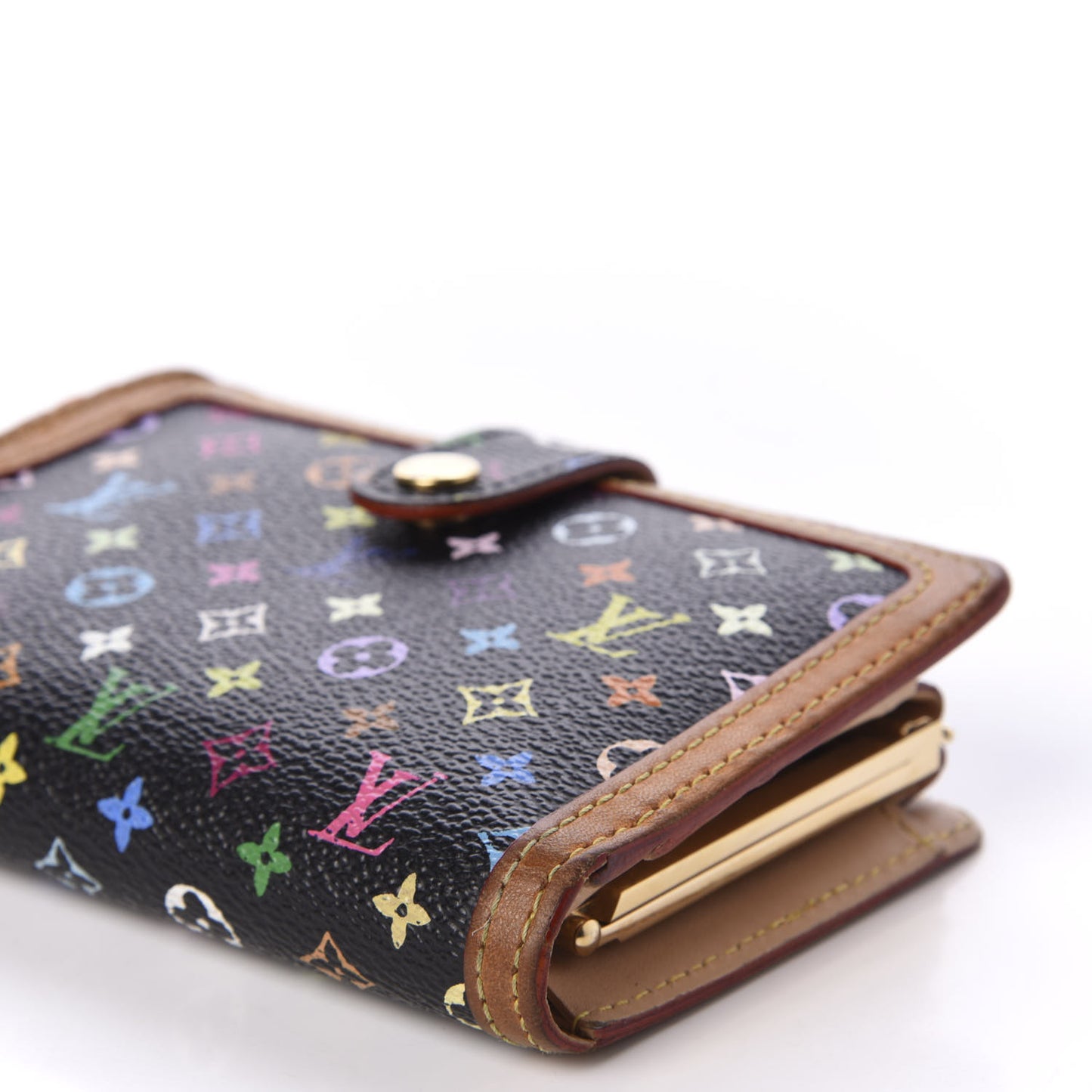 Monogram Multicolor French Purse Wallet Black
