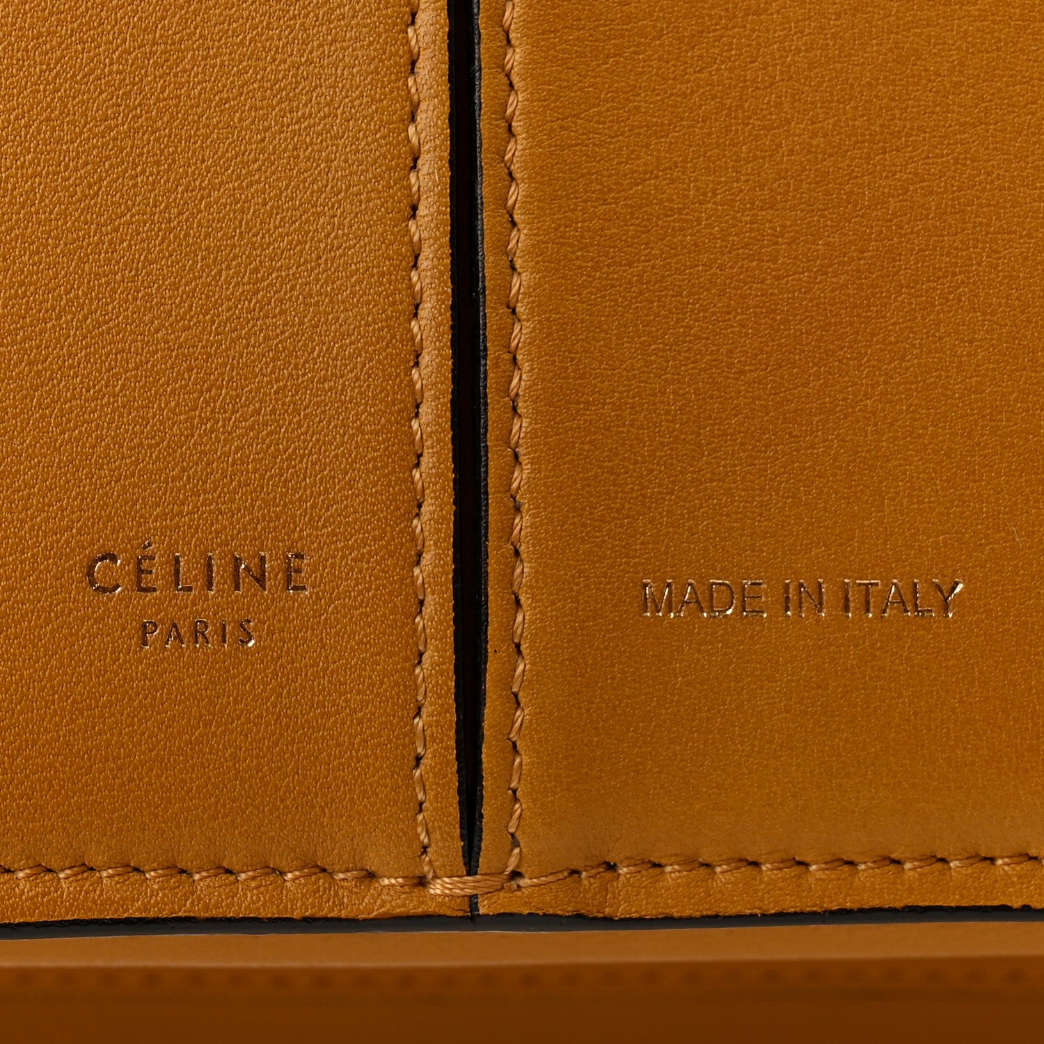 Celine Supple Natural Calfskin Medium Tri-Fold Bag Ocre 6 of 13