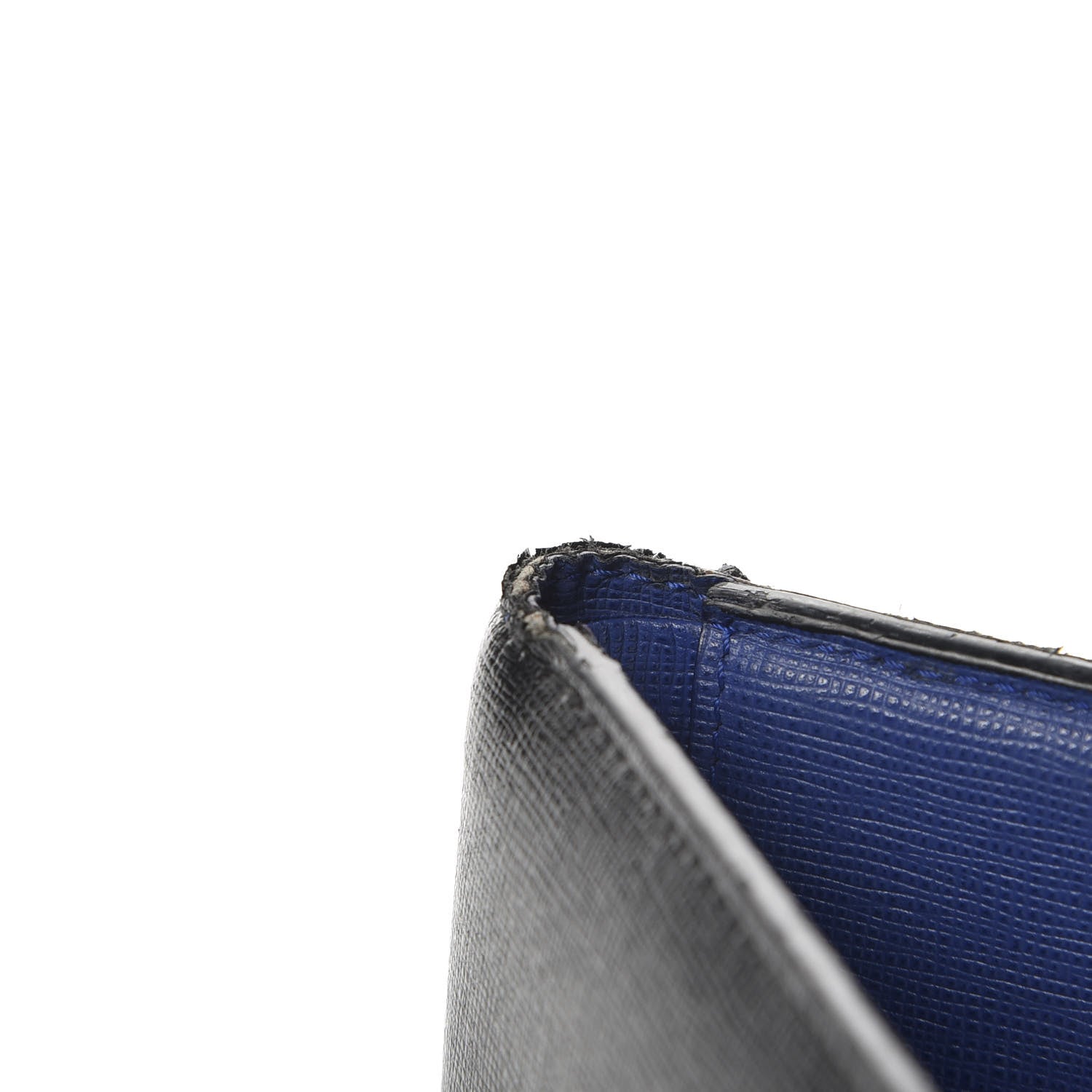Fendi Vitello Elite Monster Eyes Inlay Bi-Fold Wallet Asfalto Blue 7 of 9