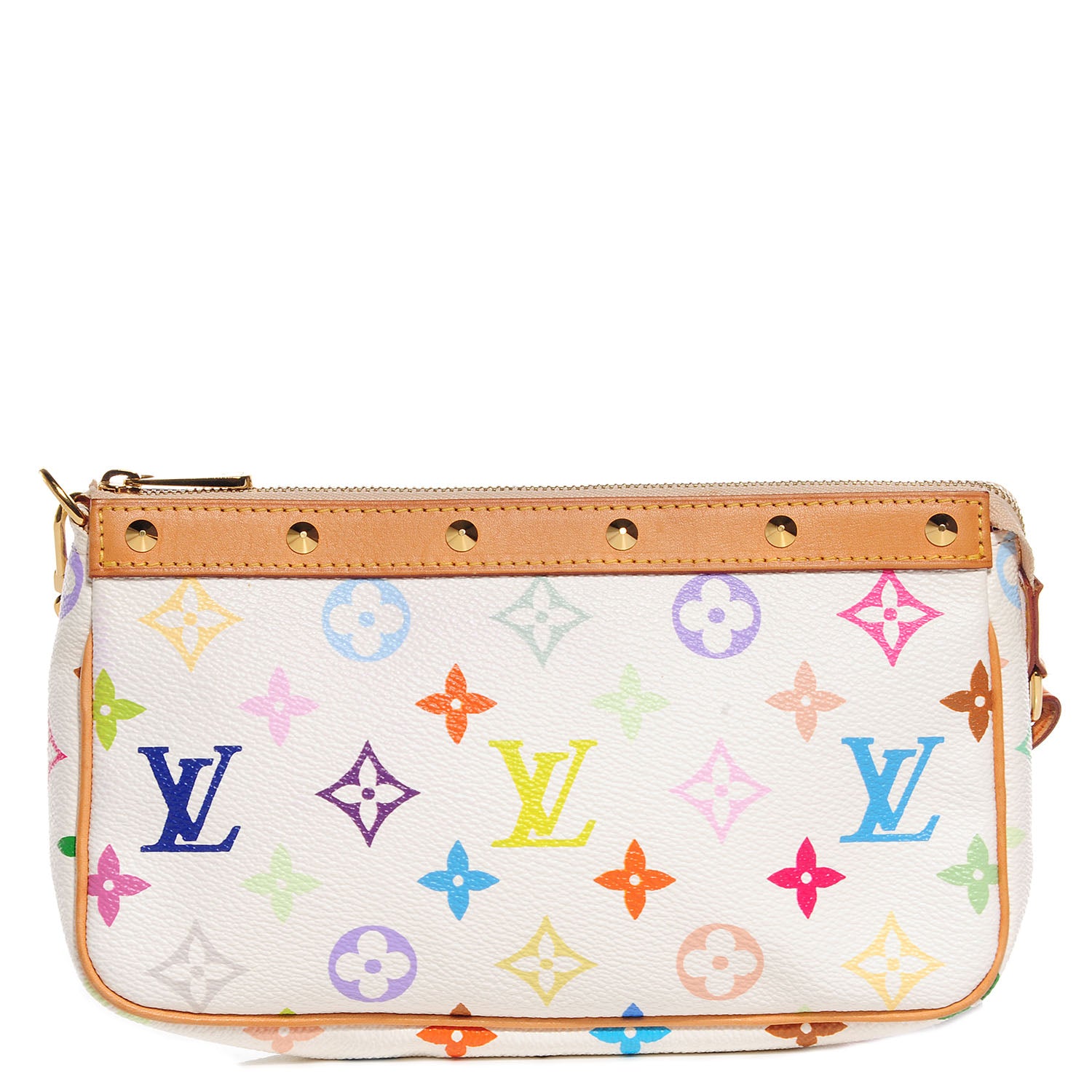 Louis Vuitton Monogram Multicolor Pochette Accessories White 1 of 8