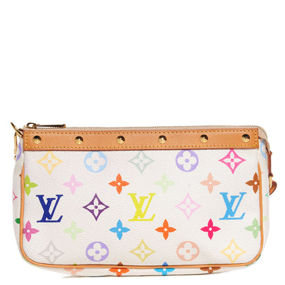 Louis Vuitton Monogram Multicolor Pochette Accessories White 1 of 8