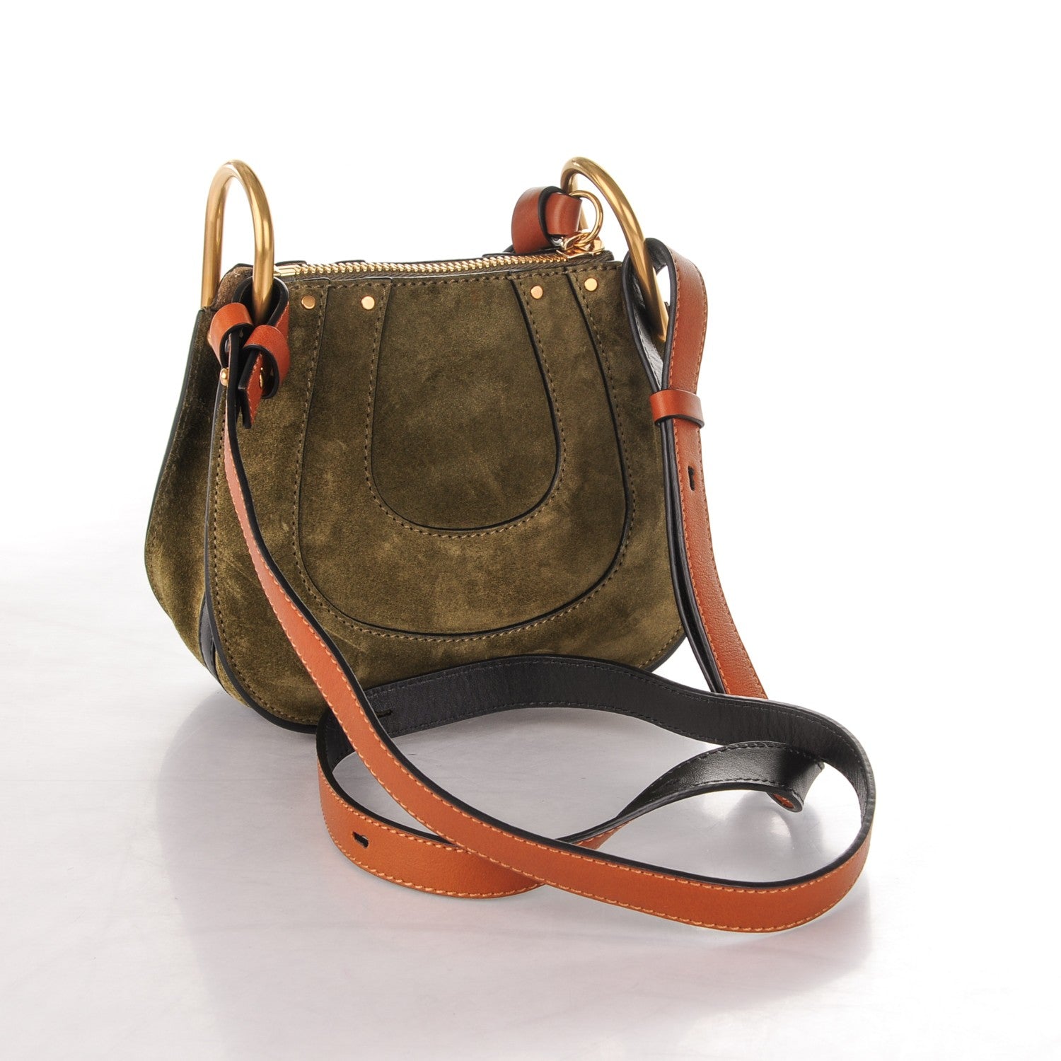 Chloe Suede Calfskin Nano Hayley Hobo Eucalyptus 3 of 7