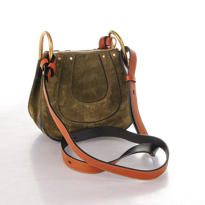Chloe Suede Calfskin Nano Hayley Hobo Eucalyptus 3 of 7