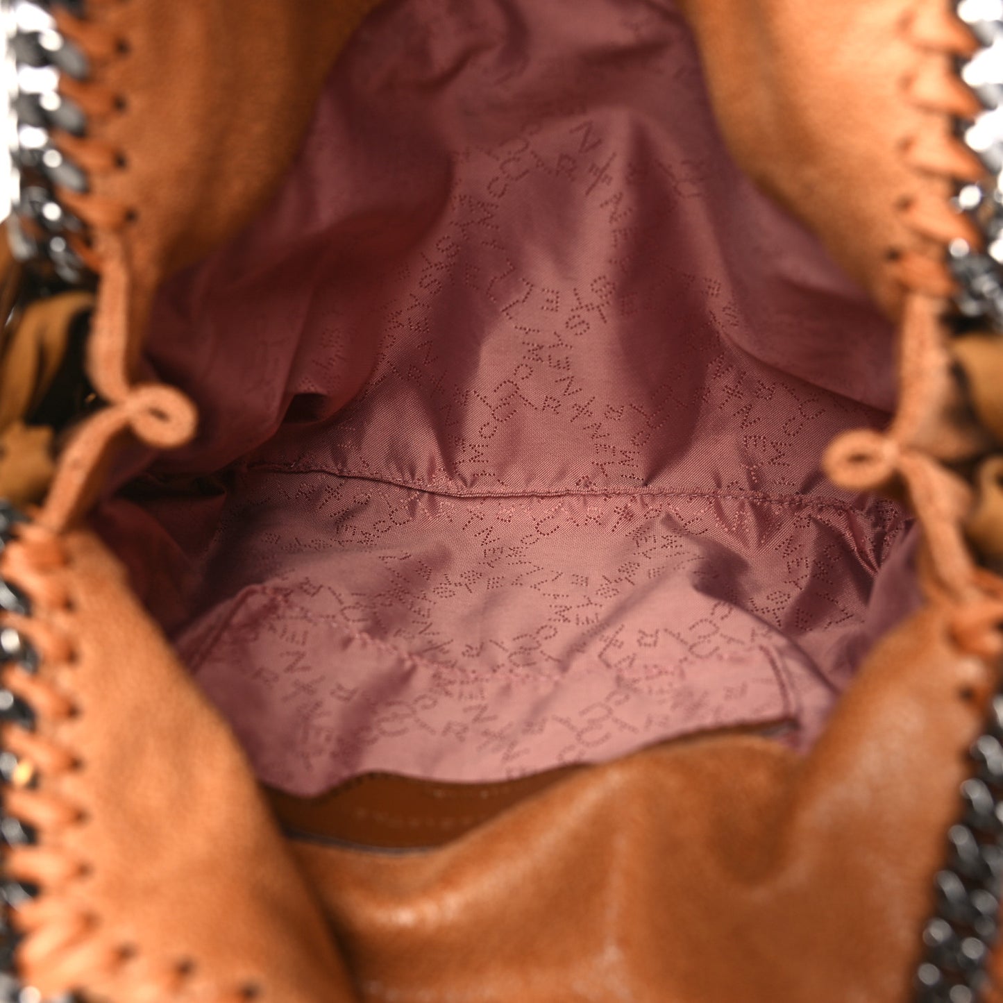 Shaggy Deer Fringe Mini Falabella Tote Brown