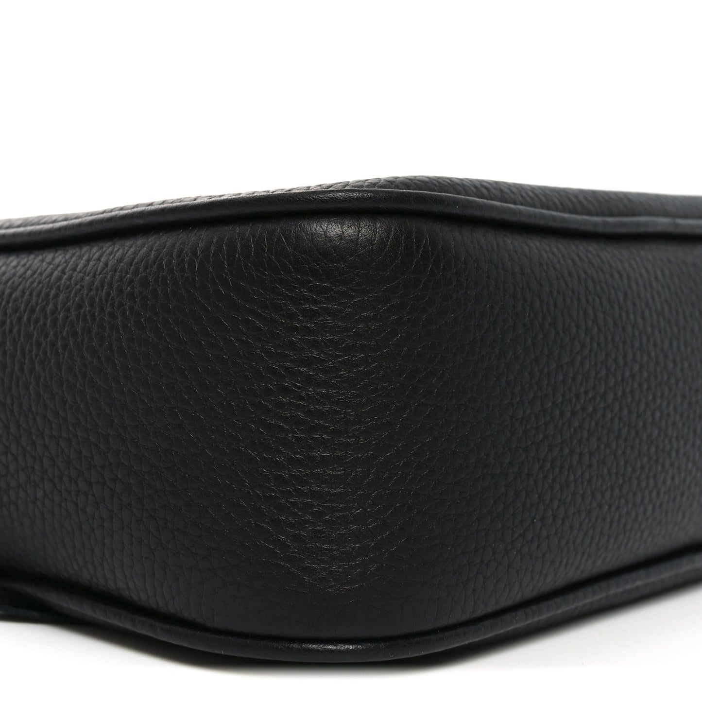 Pebbled Calfskin Small Soho Disco Bag Black