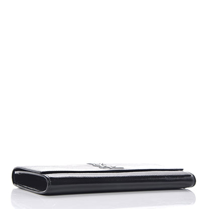 Saint Laurent Textured Patent Monogram Small Belle De Jour Clutch Black 4 of 12