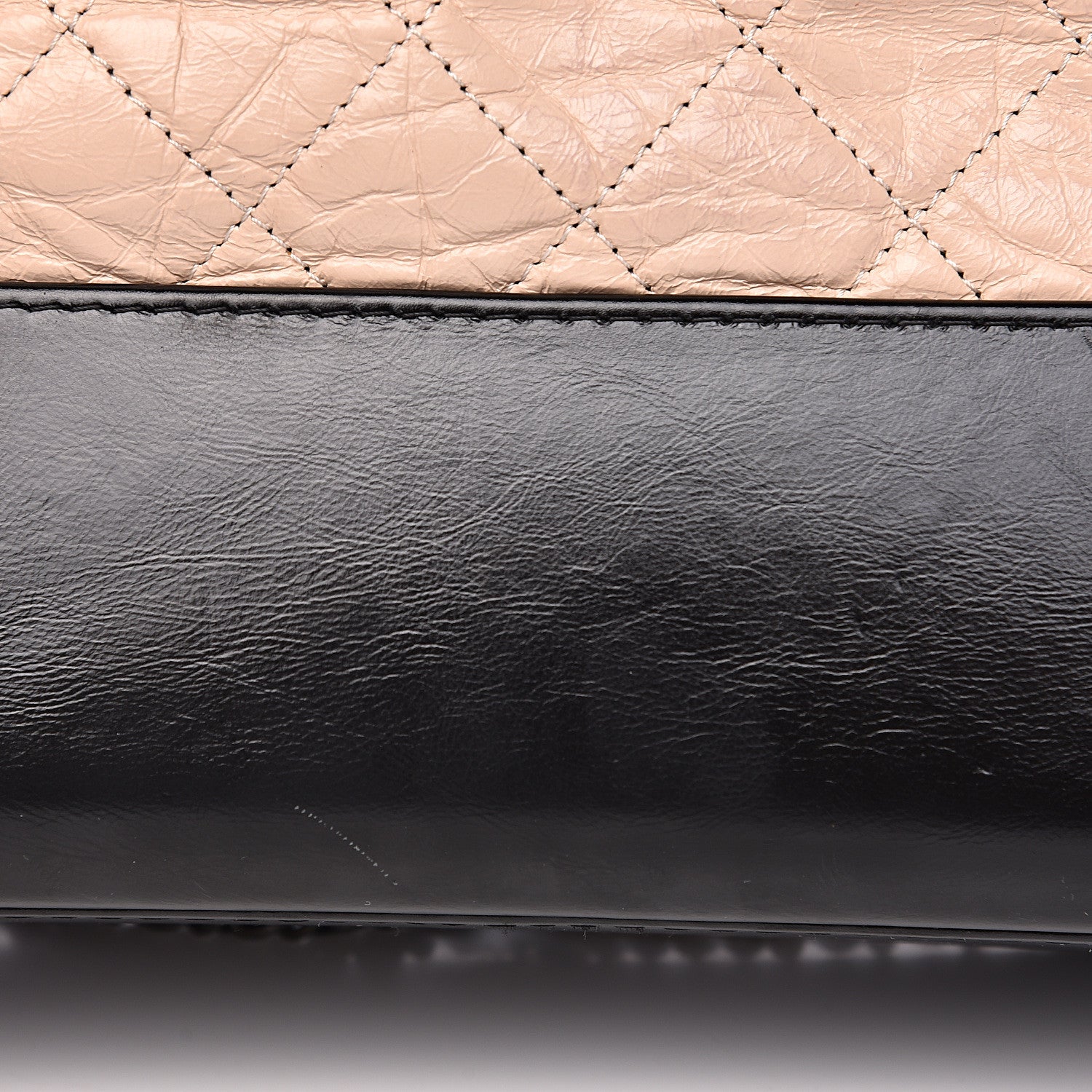 Chanel Aged Calfskin Quilted Medium Gabrielle Hobo Beige Black 13 of 17
