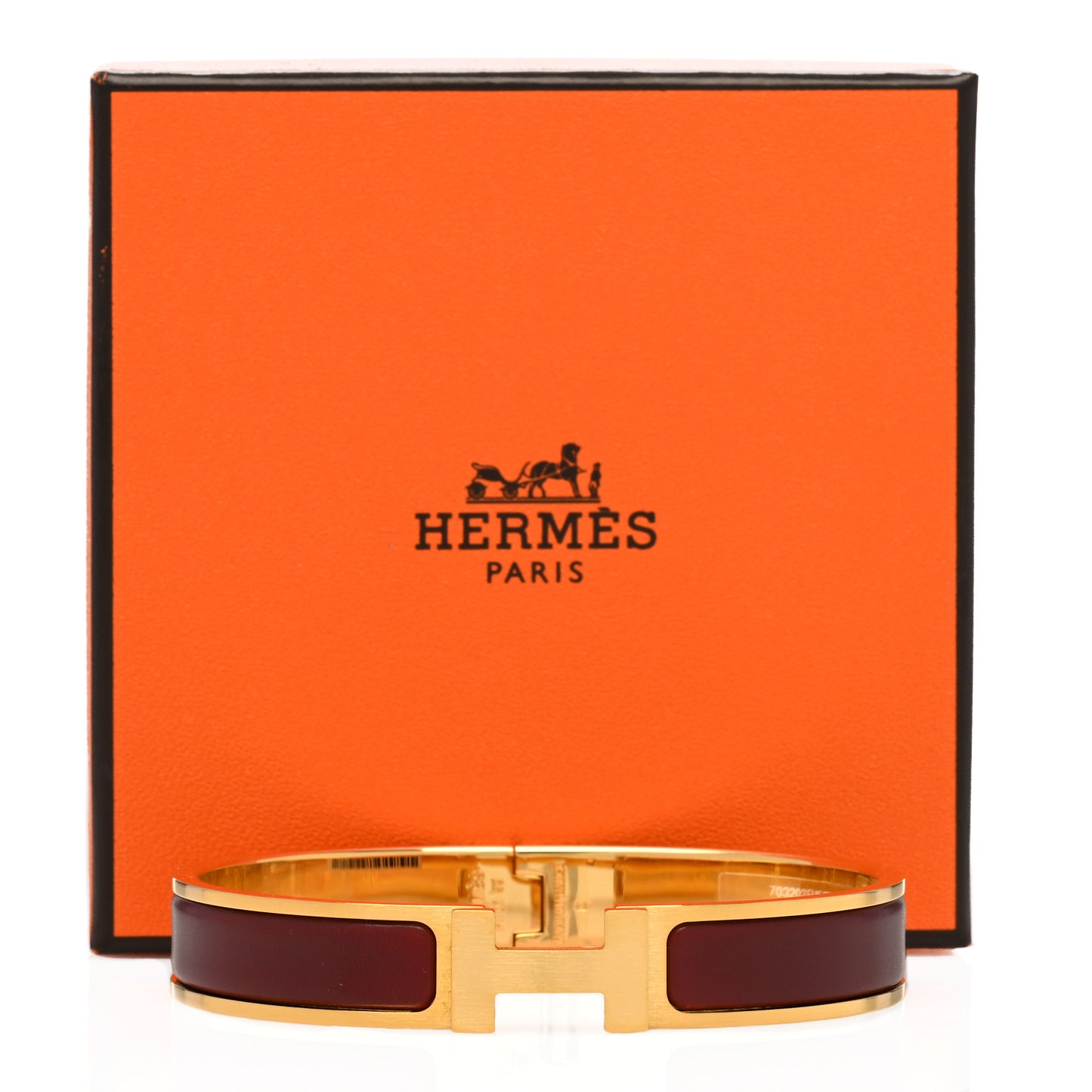 Enamel Narrow Clic Clac HH Bracelet Rouge