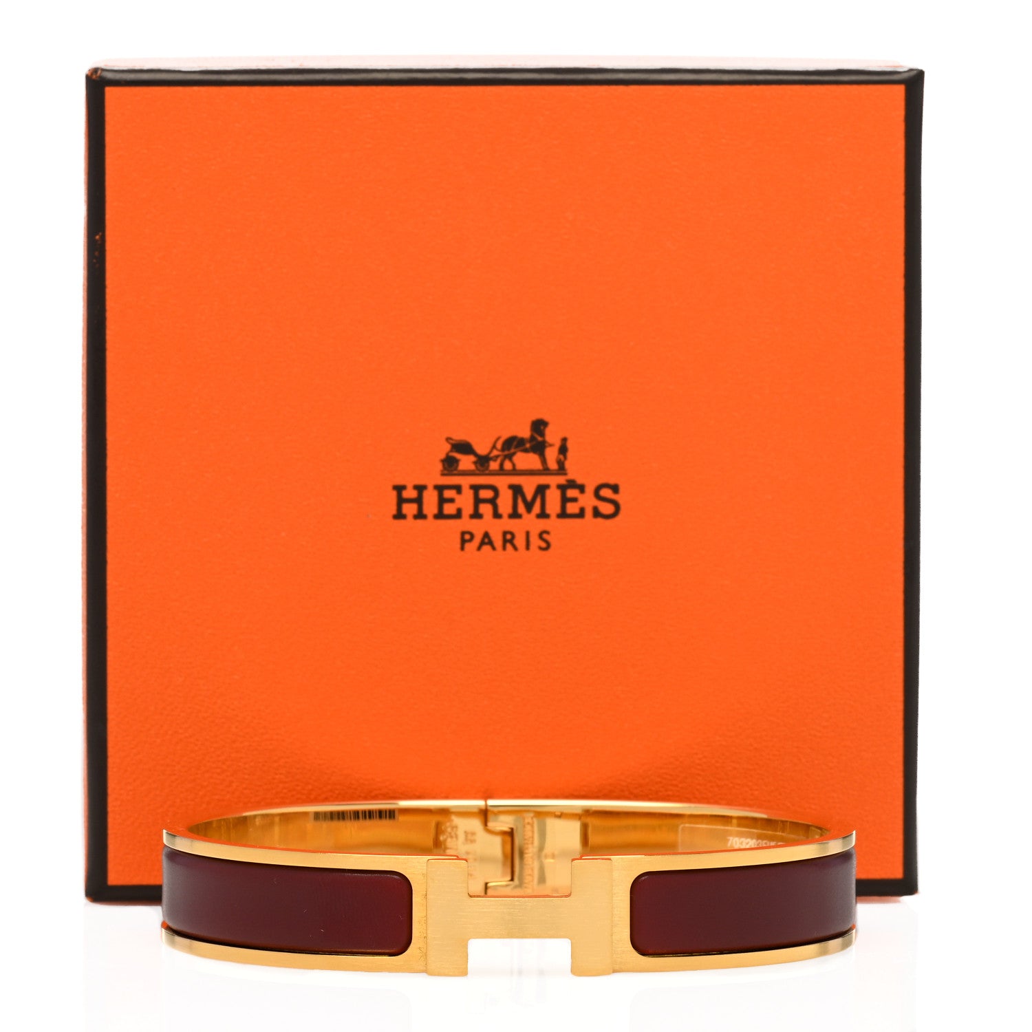 Hermes Enamel Narrow Clic Clac HH Bracelet Rouge 5 of 5