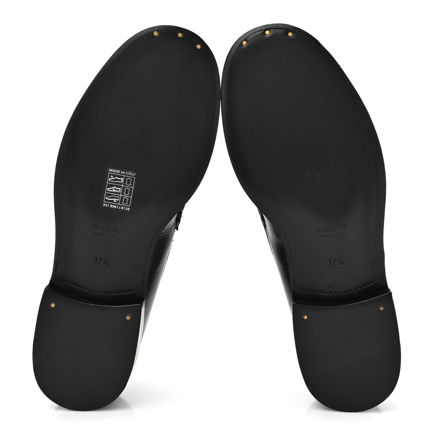 Goatskin Womens Logo 15mm Loafers 37.5 Black