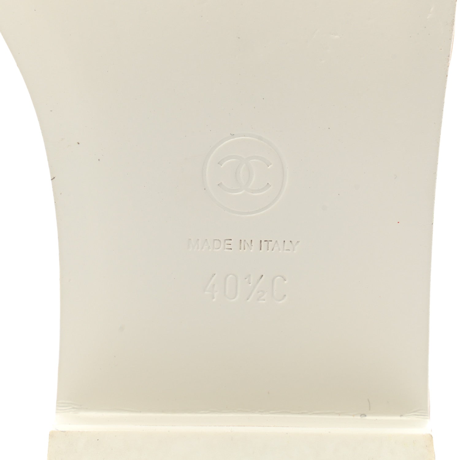 Chanel Tweed Cork CC Chain Mule Sandal 40.5 White 6 of 9