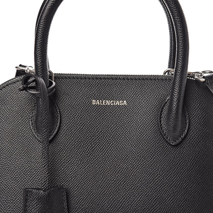 Balenciaga Signature Grained Calfskin Logo S Ville Top Handle Bag Black Rose Shocking 9 of 9