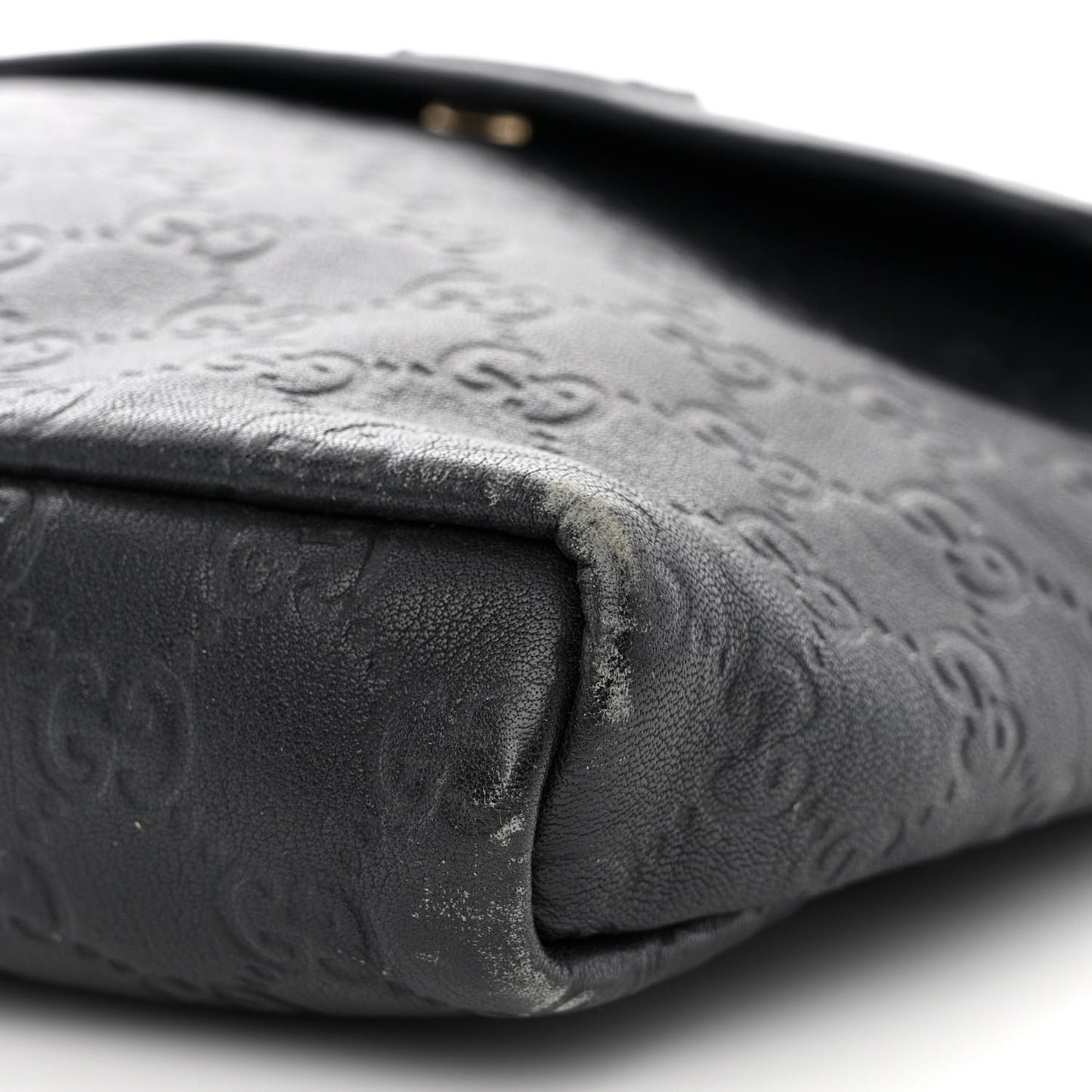 Guccissima Small Flap Messenger Bag Black