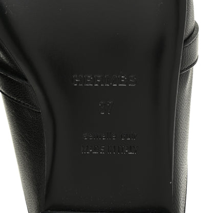 Hermes Goatskin Oz Mules 37 Black 6 of 8