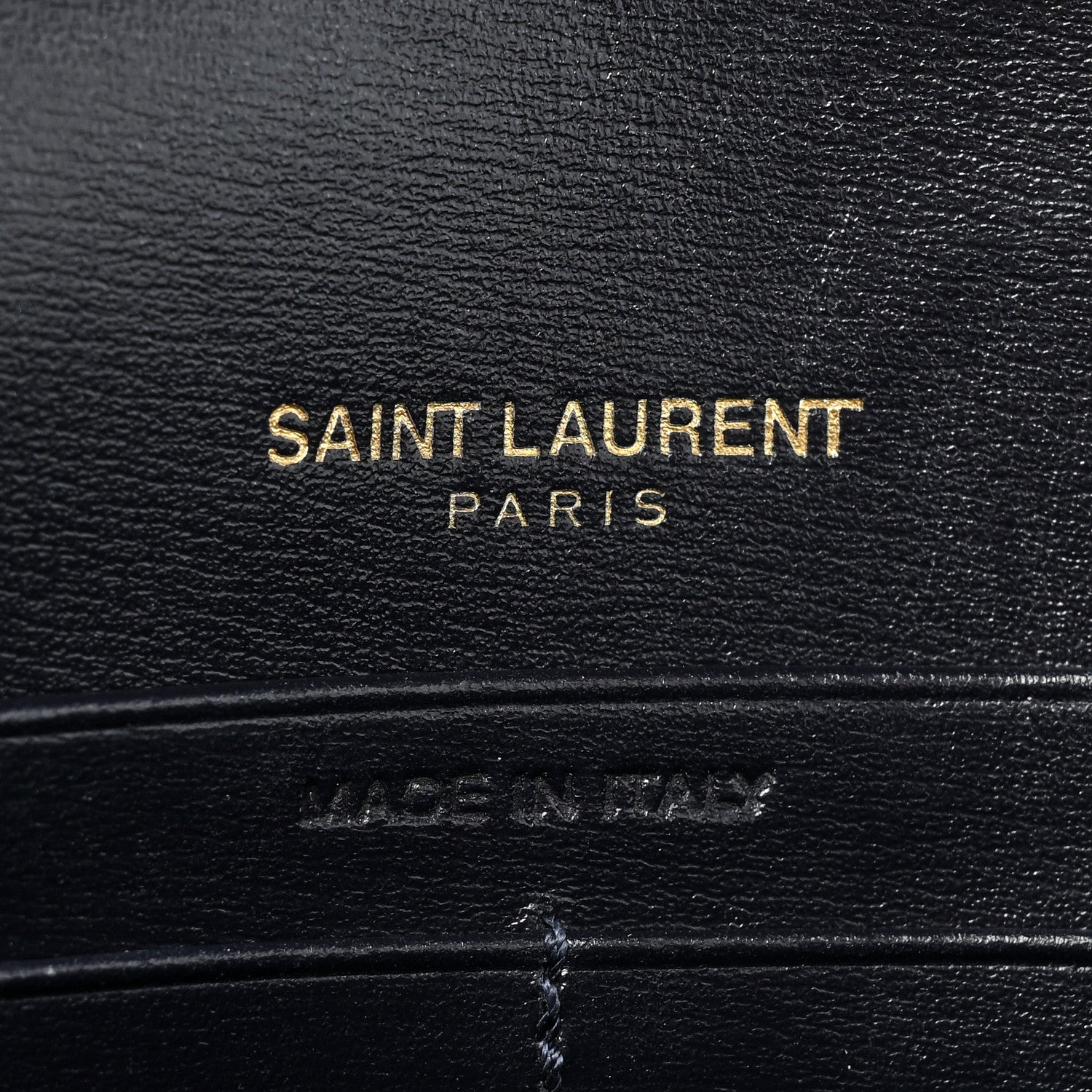 Saint Laurent Smooth Calfskin Monogram Sulpice Chain Wallet Navy 8 of 17