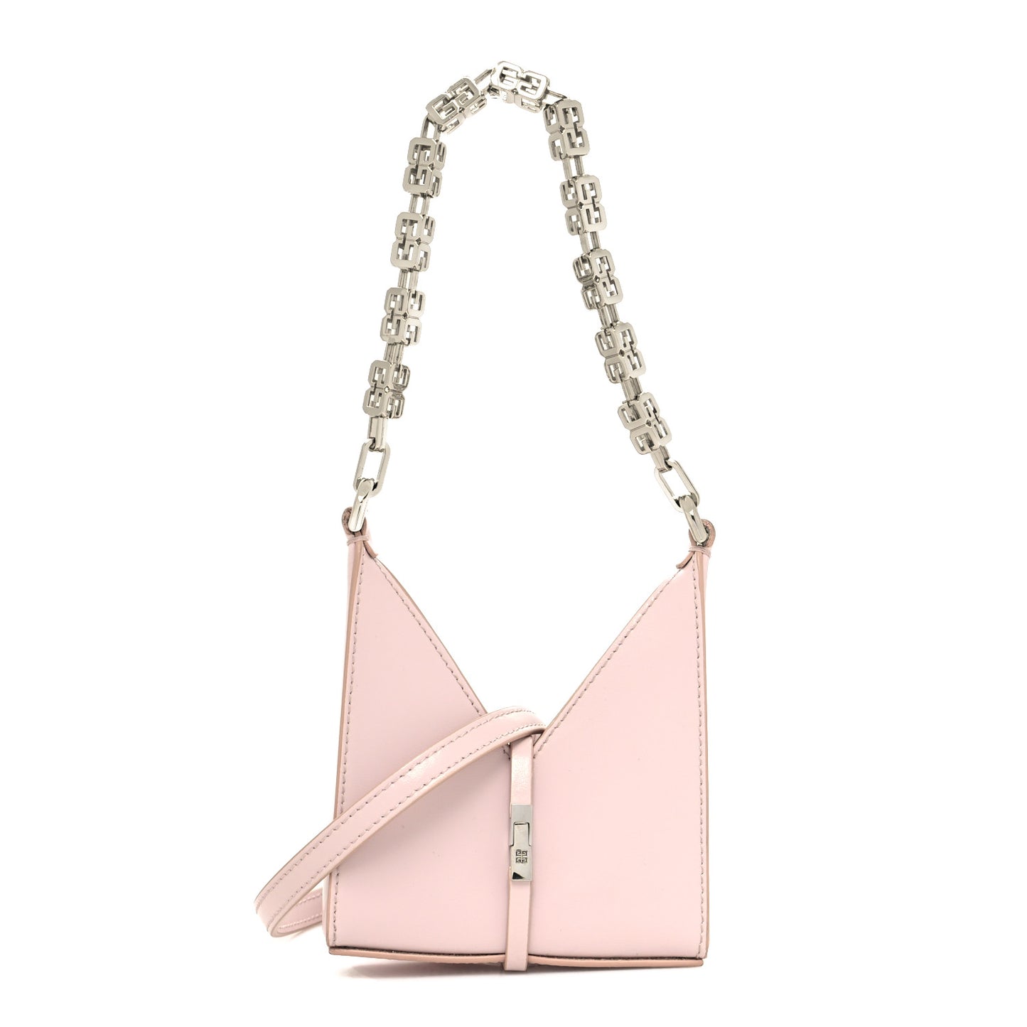 Box Calfskin Micro Cut Out Shoulder Bag Light Pink