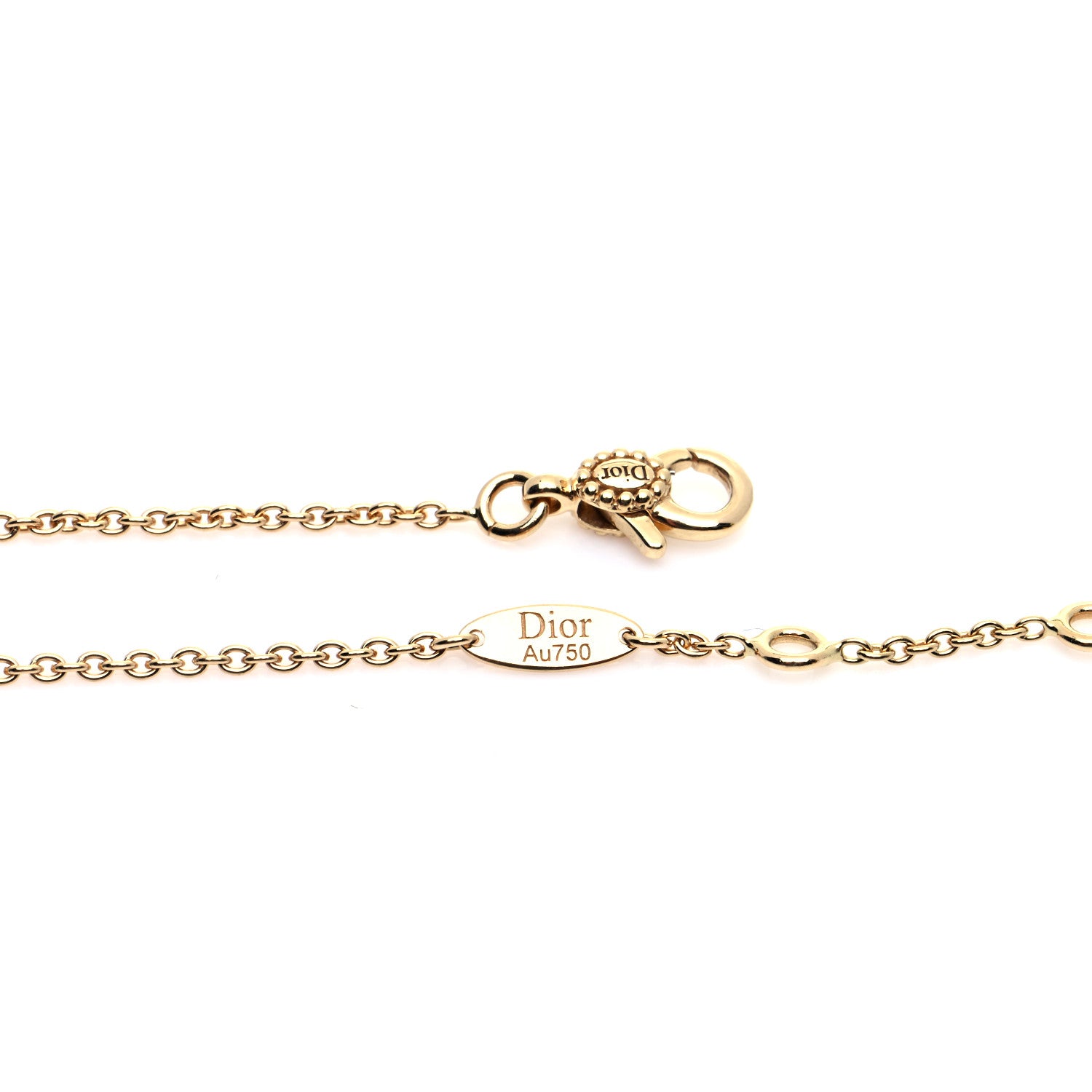 Christian Dior 18K Yellow Gold Diamond Black Onyx Mother of Pearl Rose Celeste Bracelet 7 of 9