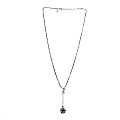 David Yurman Sterling Silver Citrine Diamond Lariat Drop Necklace 3 of 4
