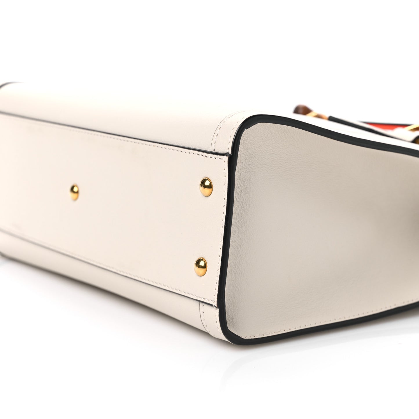 Wonka Grain Calfskin Small Diana Tote Bag Mystic White Orange Fluo