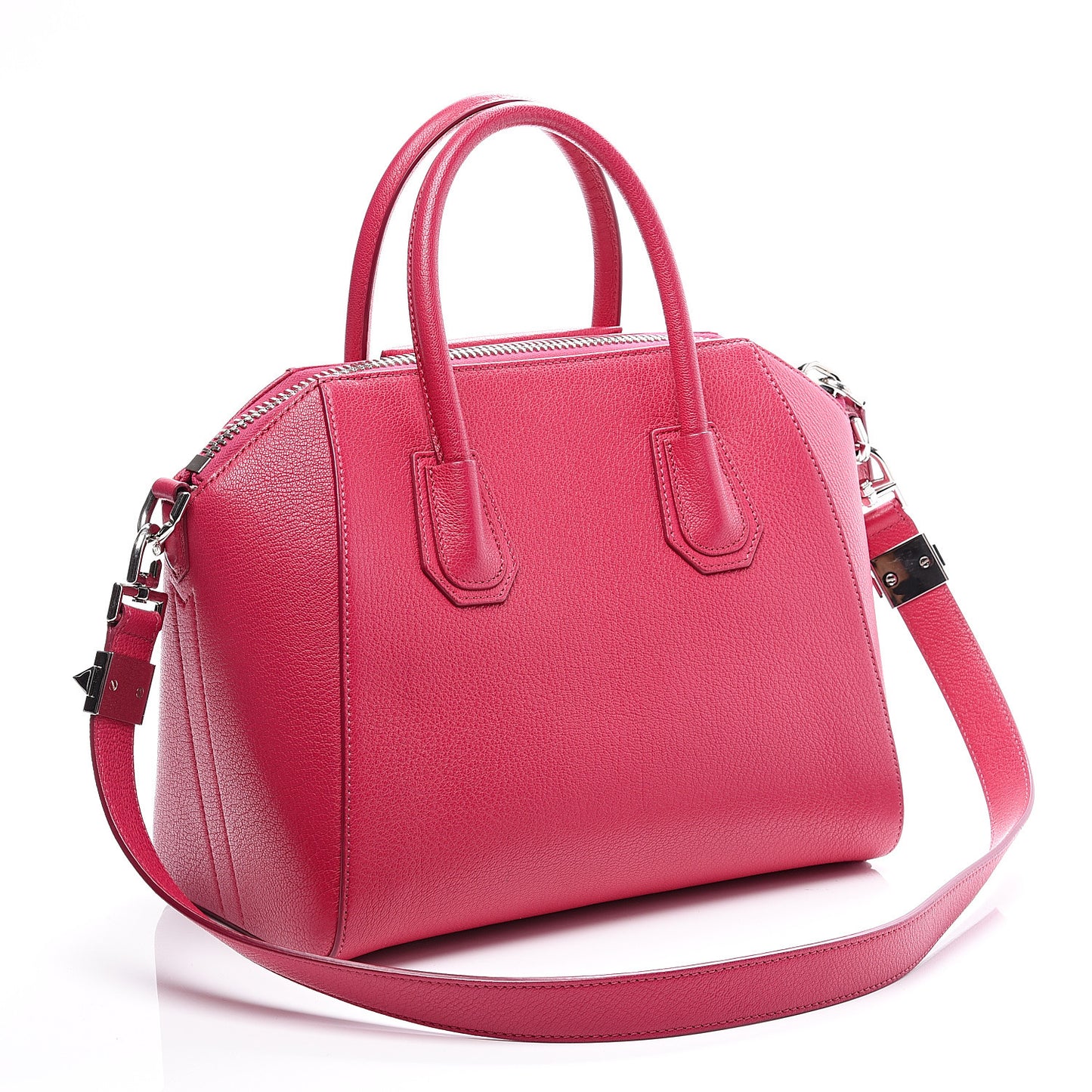 Sugar Goatskin Small Antigona Fuchsia