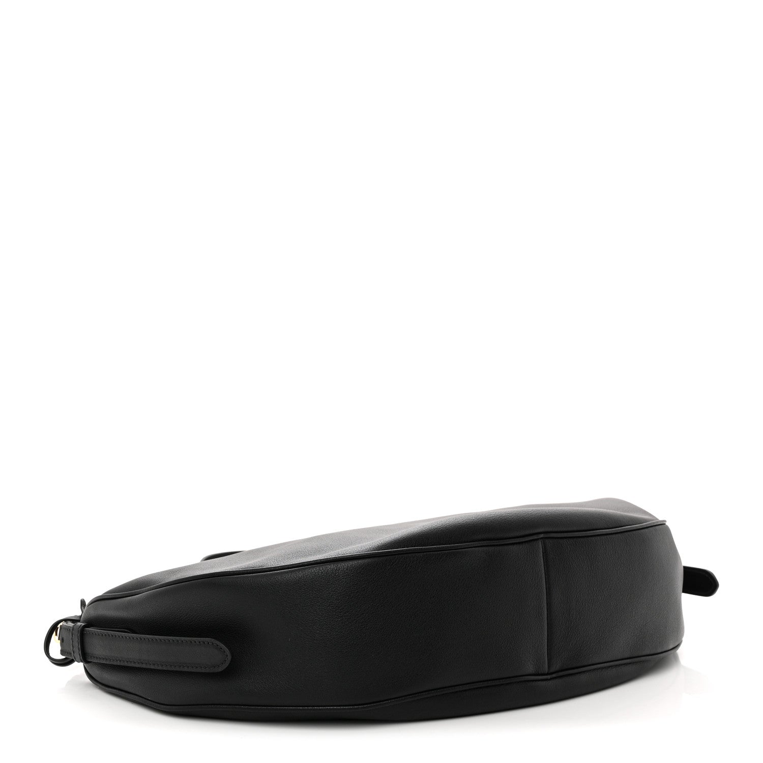 Prada Soft Grain Calfskin Large Demi-Lune Shoulder Bag Black 4 of 9