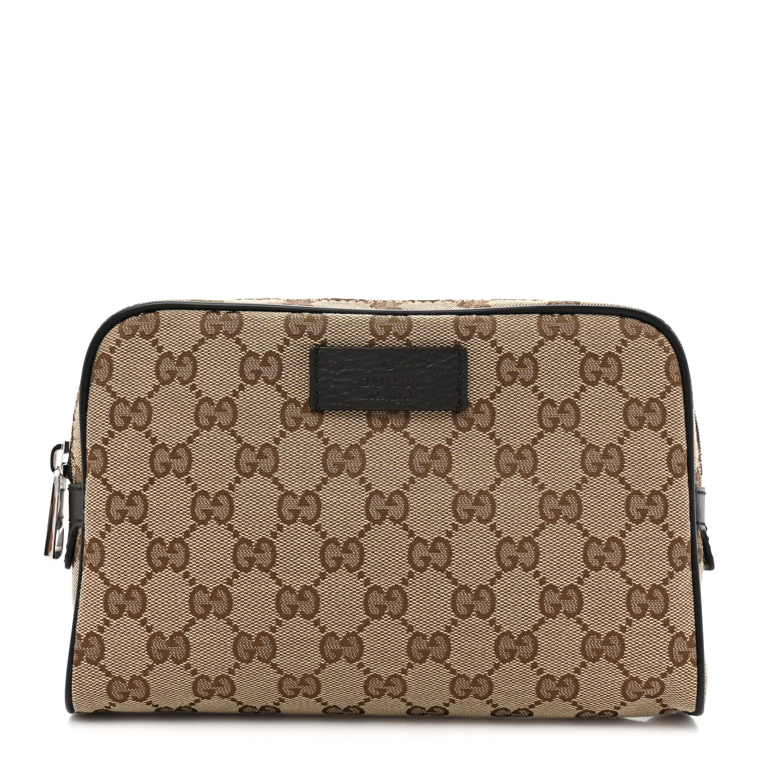 Gucci Monogram Dollar Calfskin Belt Bag Beige Ebony Testa di Moro Marrone Scuro 1 of 9