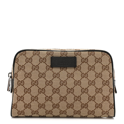 Gucci Monogram Dollar Calfskin Belt Bag Beige Ebony Testa di Moro Marrone Scuro 1 of 9