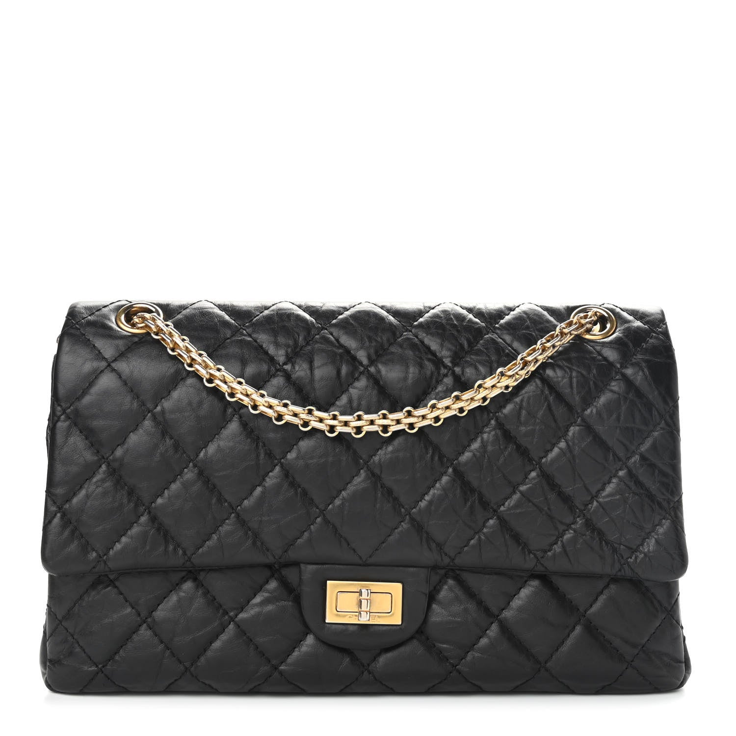 Chanel Aged Calfskin Quilted 2.55 Reissue 226 Flap Black 1 of 11
