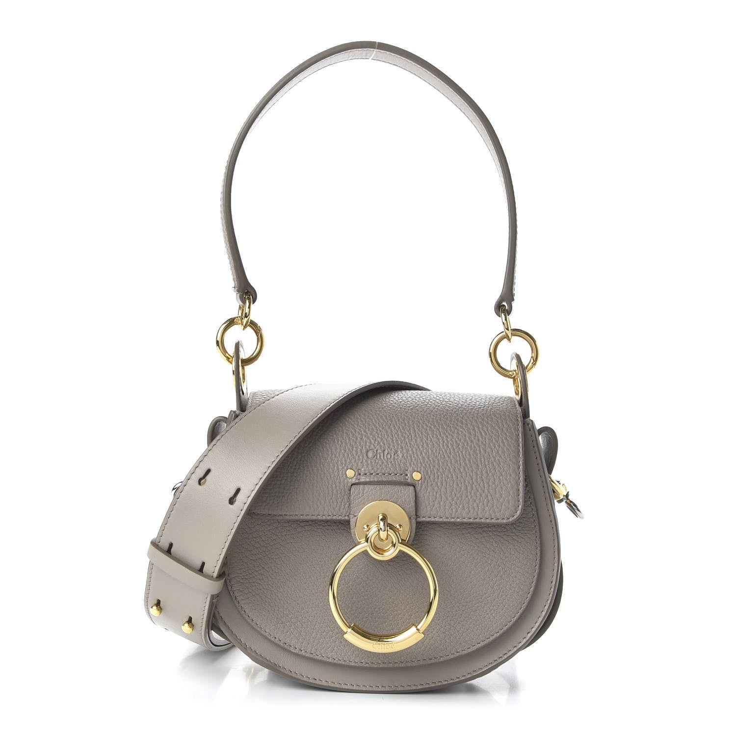 Chloe Grained Calfskin Small Tess Bag Motty Grey 1 of 9
