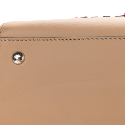 Fendi Calfskin Flowerland Studded Dotcom Satchel Cuoio Multicolor 13 of 15