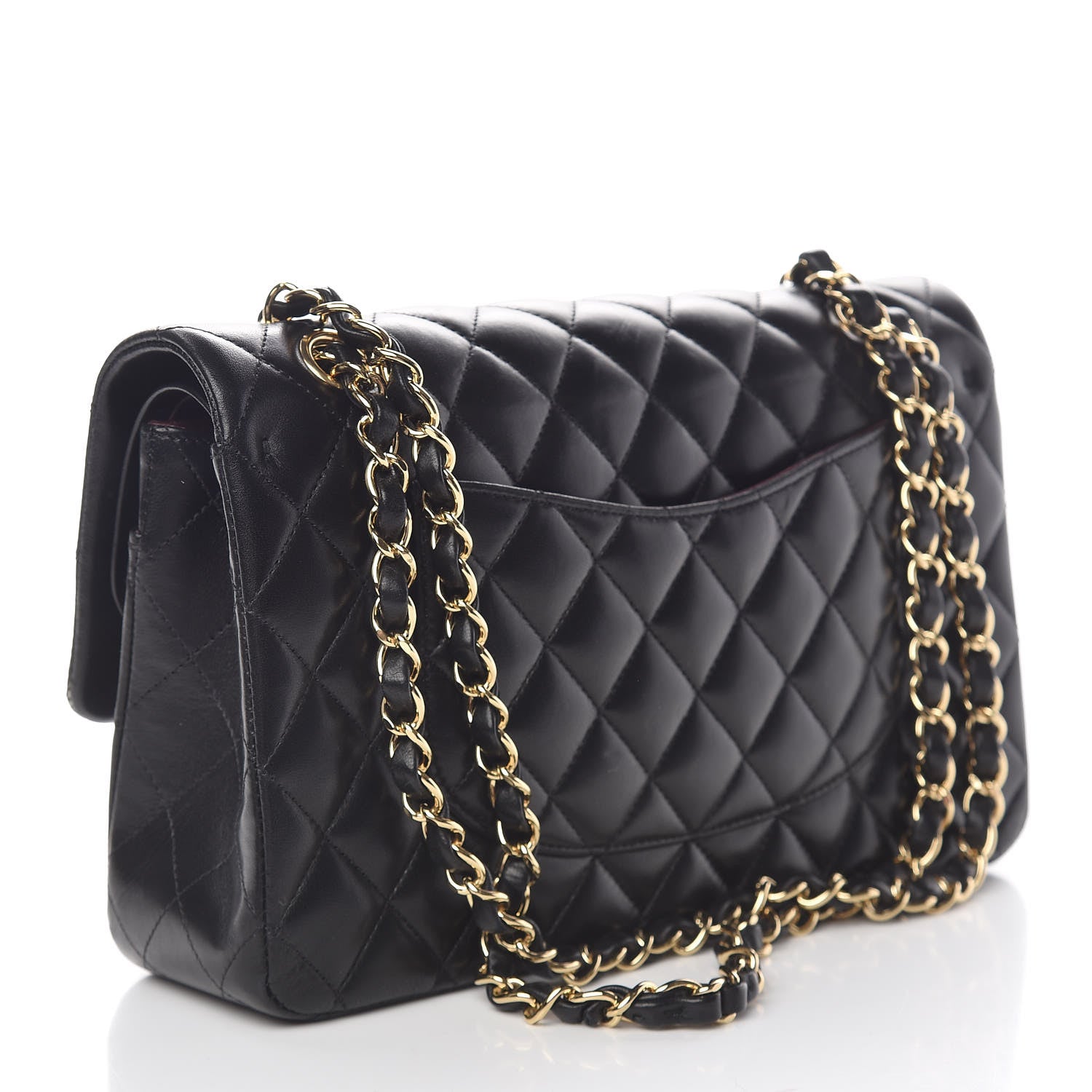 Chanel Lambskin Quilted Medium Double Flap Black 3 of 14