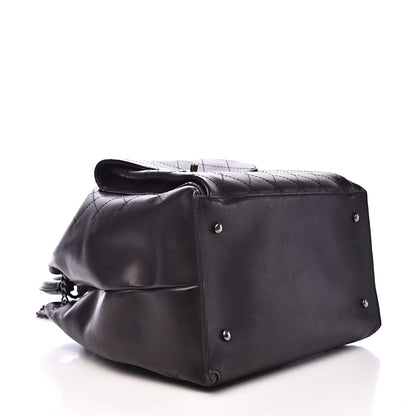 Chanel Calfskin Stitched Large Urban Luxury Drawstring Backpack Black 4 of 11