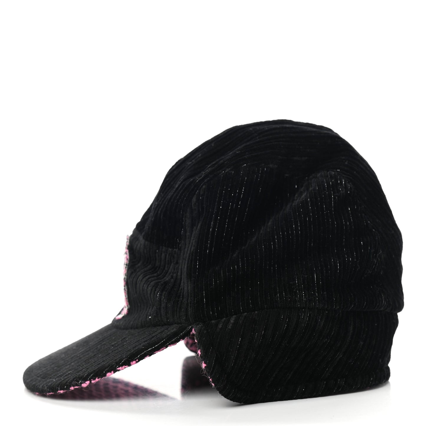 Cotton Tweed CC Snowflake Cap Hat M Pink Black