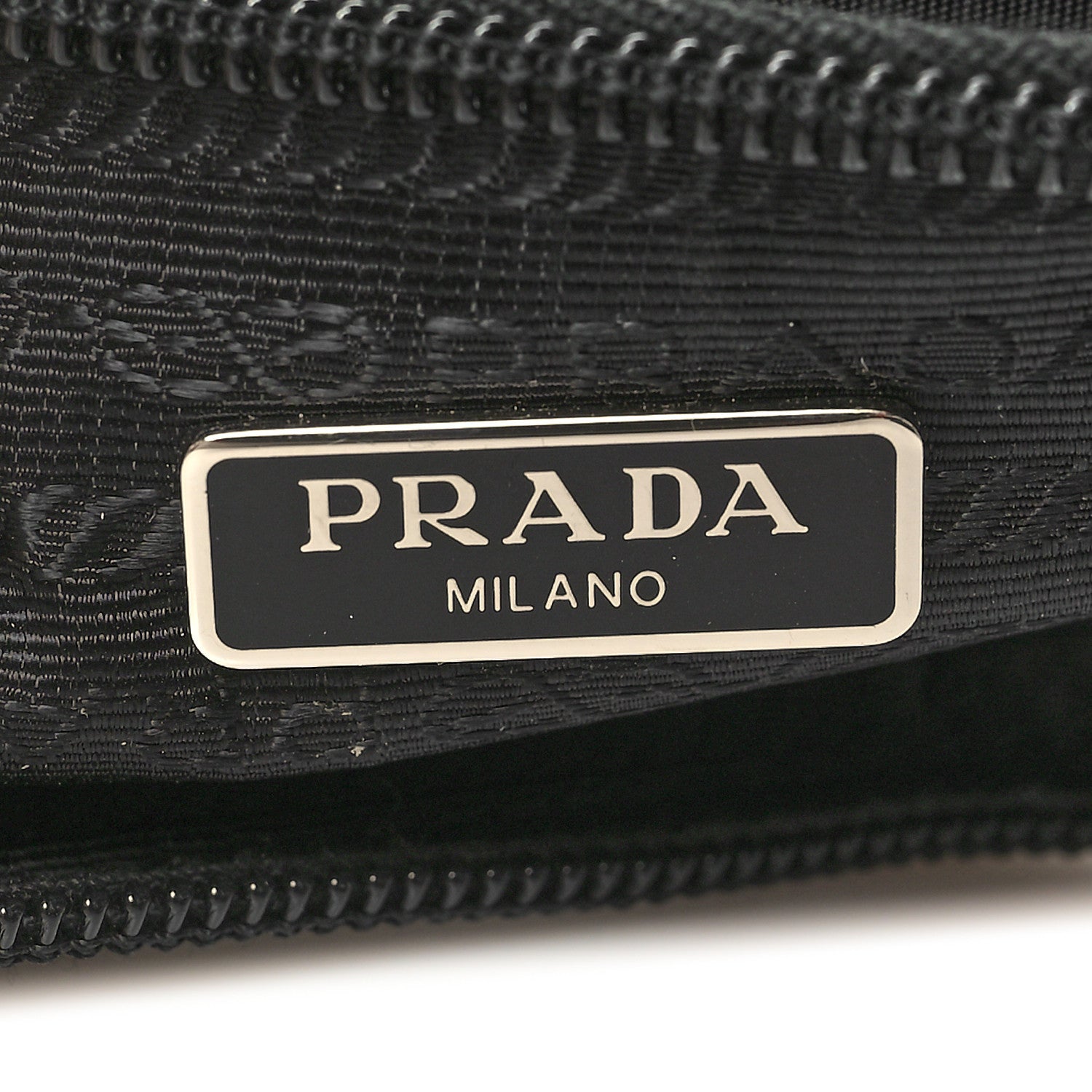 Prada Tessuto Nylon Saffiano Wristlet Black 6 of 9