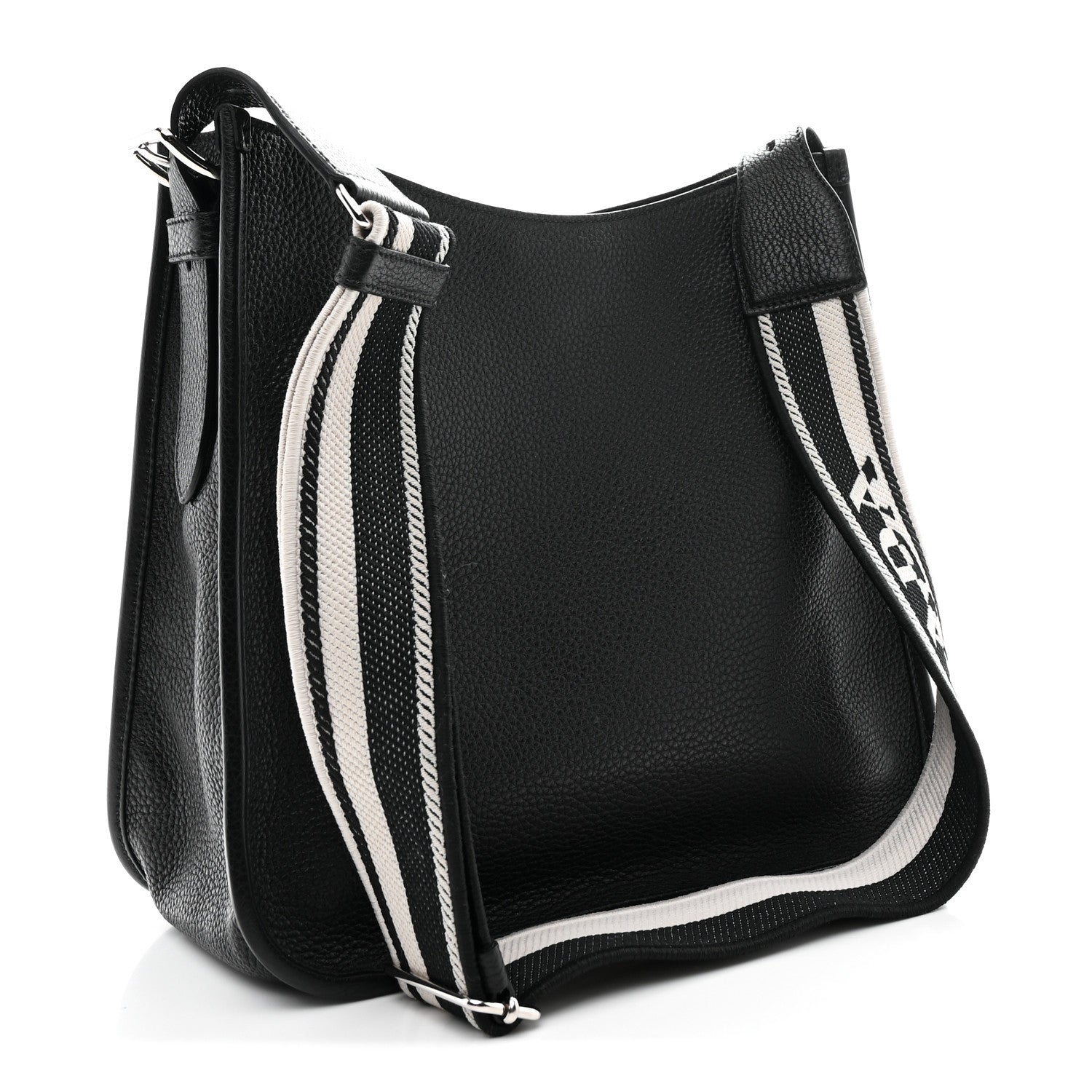 Prada Vitello Daino Soft Hobo Messenger Bag Black 3 of 10