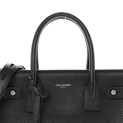 Saint Laurent Grained Calfskin Baby Sac De Jour Souple Black 9 of 13