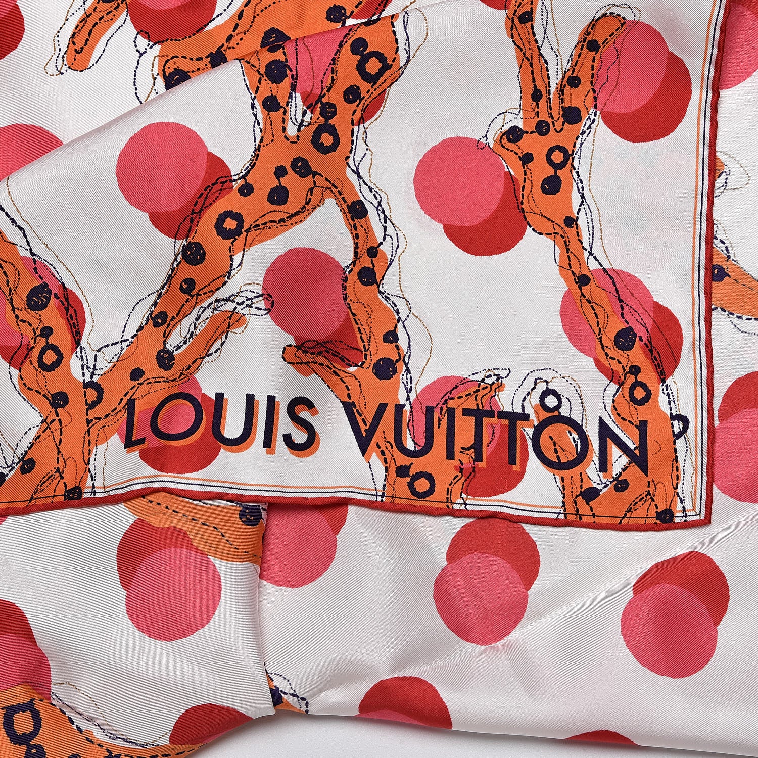 Louis Vuitton Silk Monogram Ramages Square Scarf 5 of 5