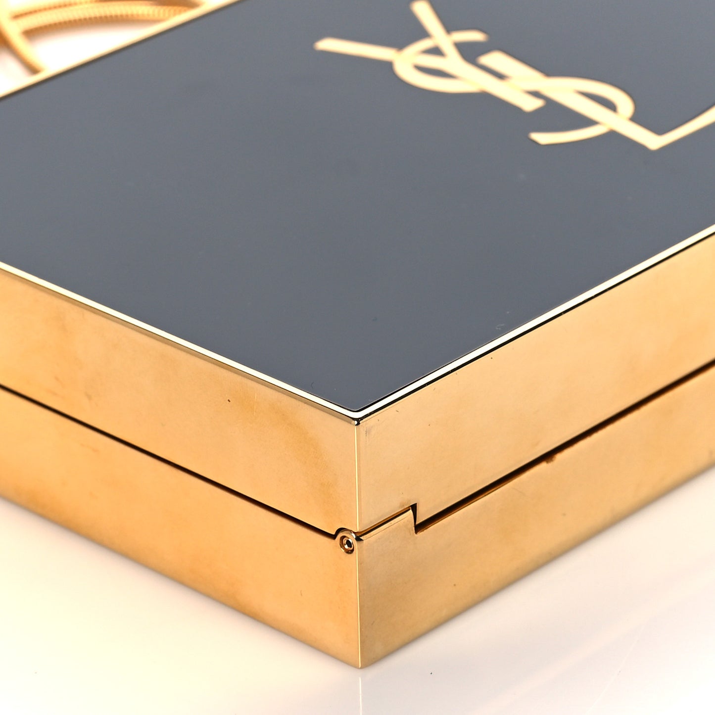 Plexiglass Monogram Minaudiere Tuxedo Box Clutch Black