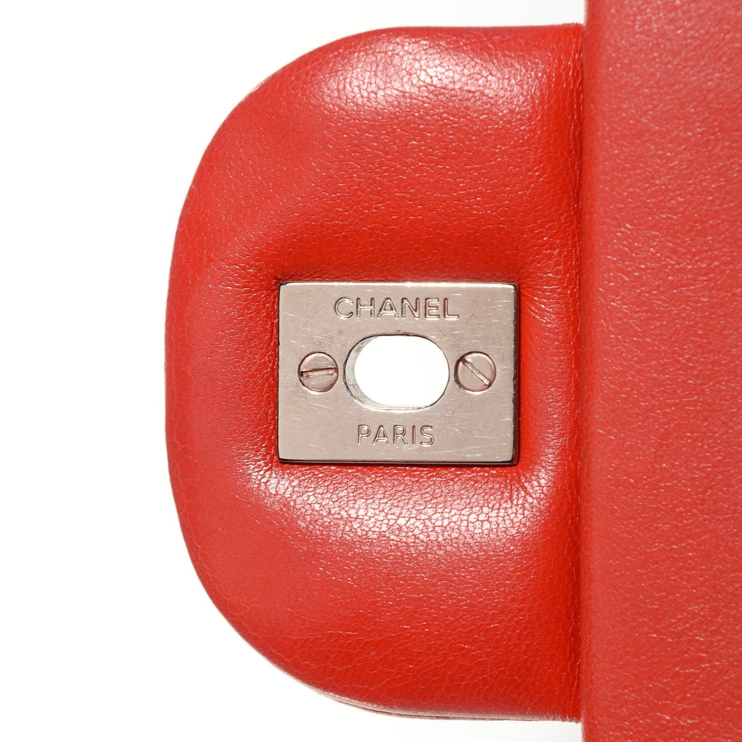 Chanel Lambskin Quilted Jumbo Double Flap Red 9 of 9