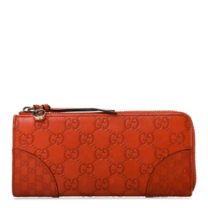 Gucci Guccissima Bree Zip Around Wallet Orange 1 of 6