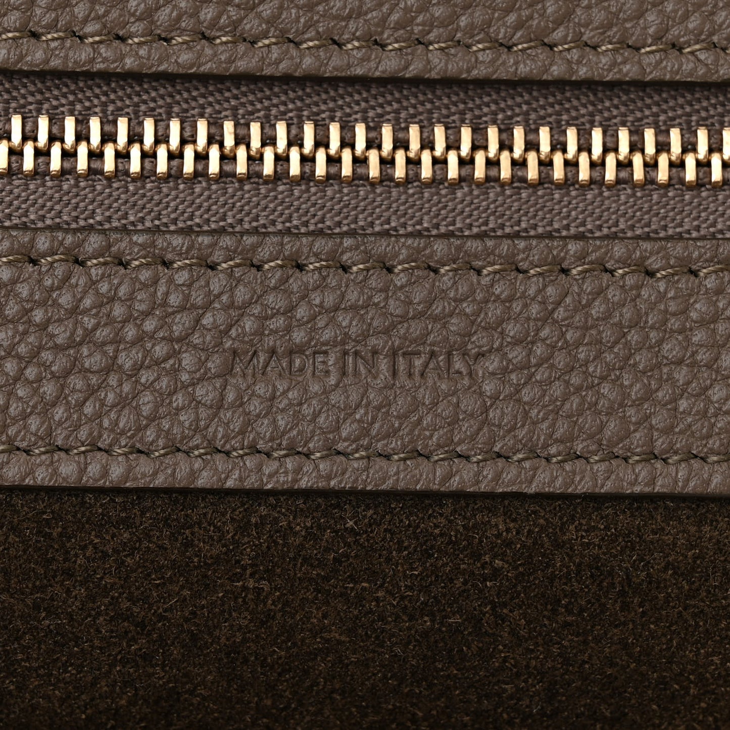 Soft Grained Calfskin Medium Belt Cabas Phantom Taupe