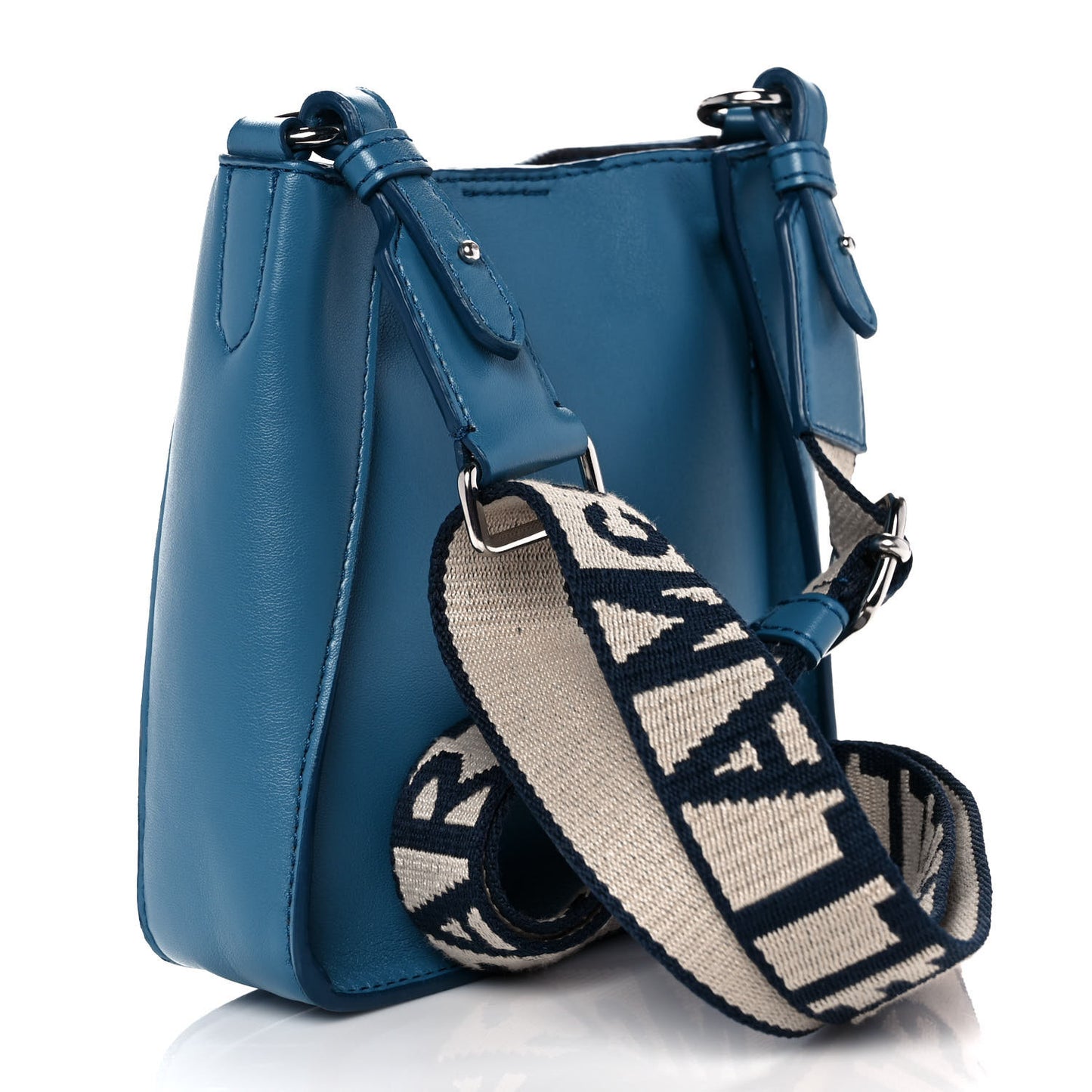 Eco Alter Nappa Perforated Logo Mini Crossbody Teal